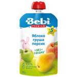 Пюре Bebi Premium яблоко-груша-персик 90г с 5месяцев