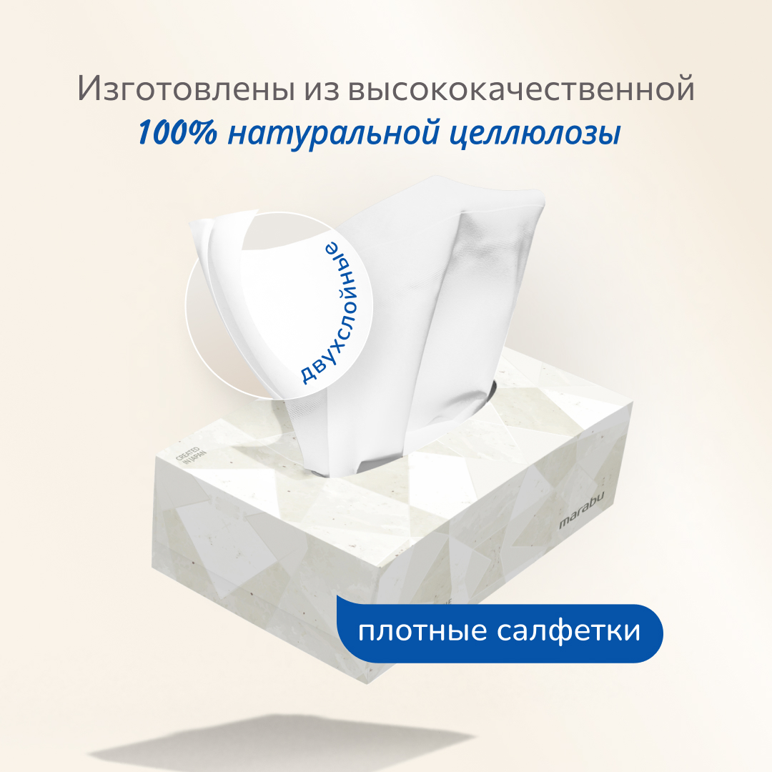 Салфетки бумажные MARABU Comfort Tissue 250 шт (5 упаковок) - фото 2