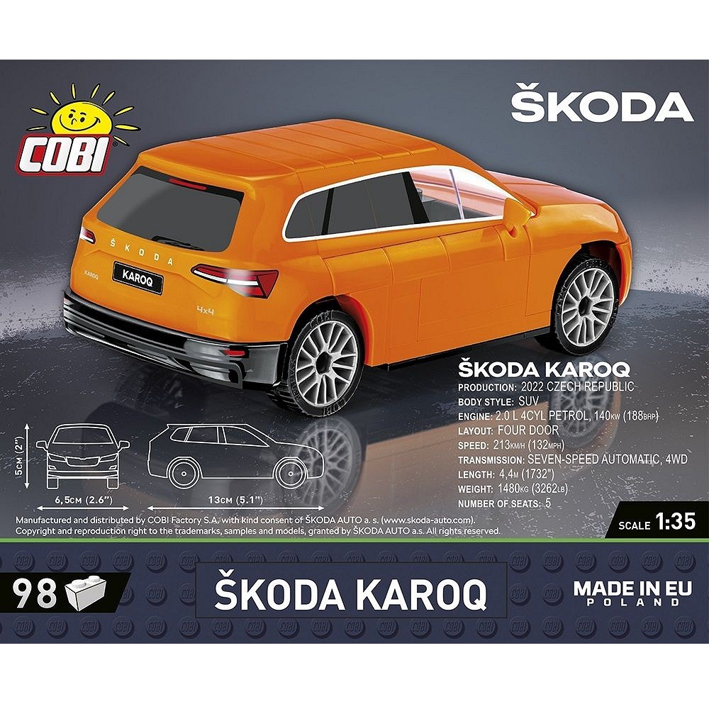 Конструктор COBI Автомобиль Škoda Karoq 98 деталей - фото 6