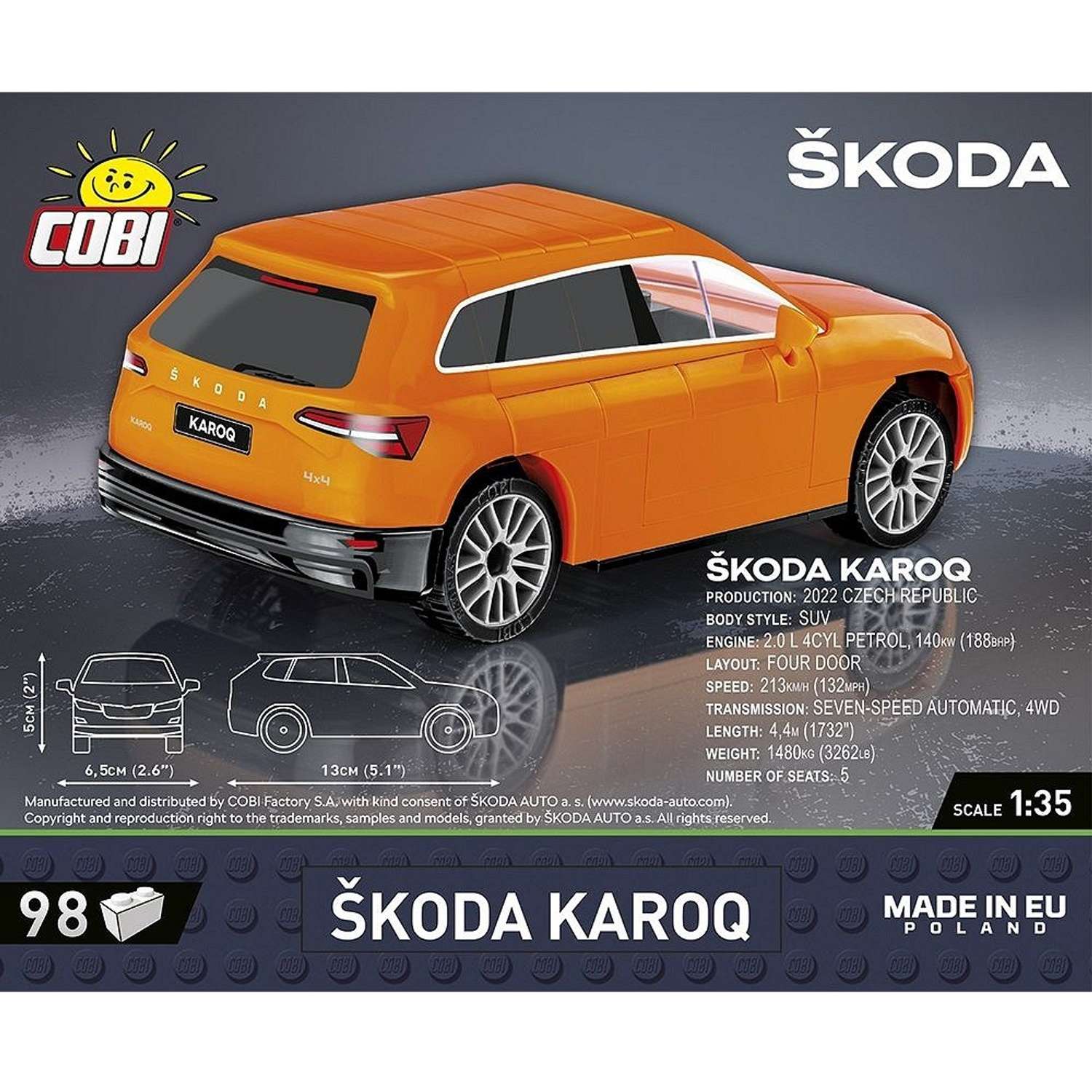Конструктор COBI Автомобиль Škoda Karoq 98 деталей - фото 6