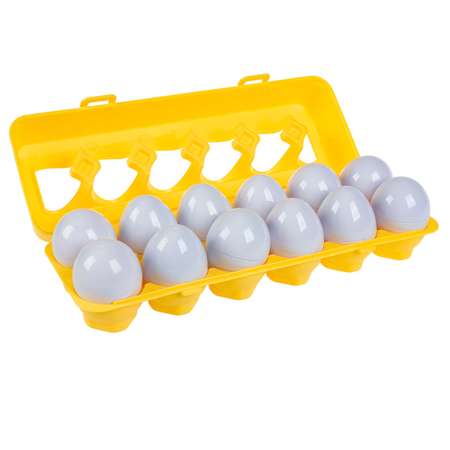 Сортер BONDIBON Яйца Фигуры и цвета 12 штук в лотке серия Baby You