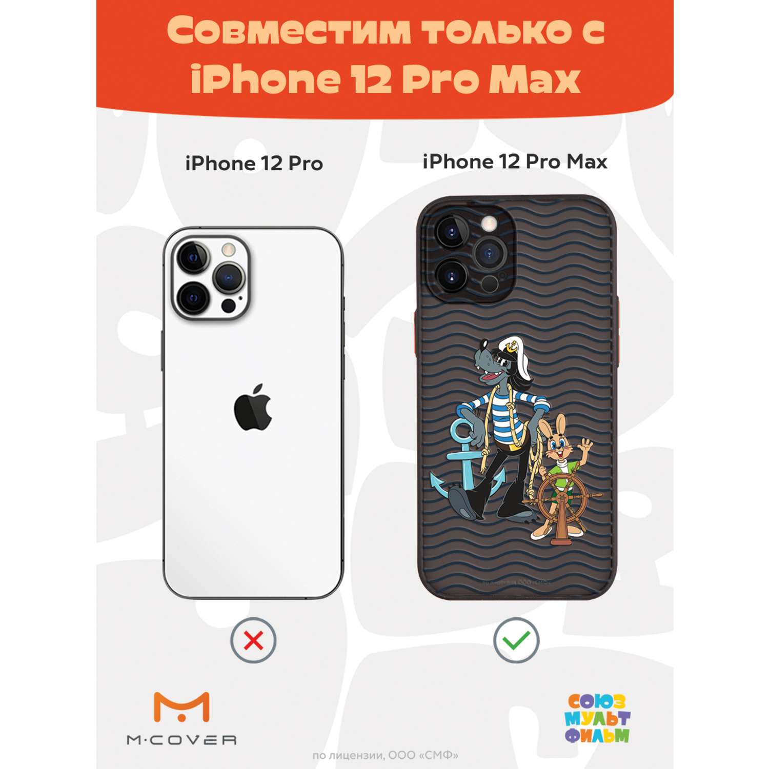 Противоударный чехол Mcover для смартфона Apple iPhone 12 Pro Max  Союзмультфильм Путешествие морское купить по цене 460 ₽ в интернет-магазине  Детский мир