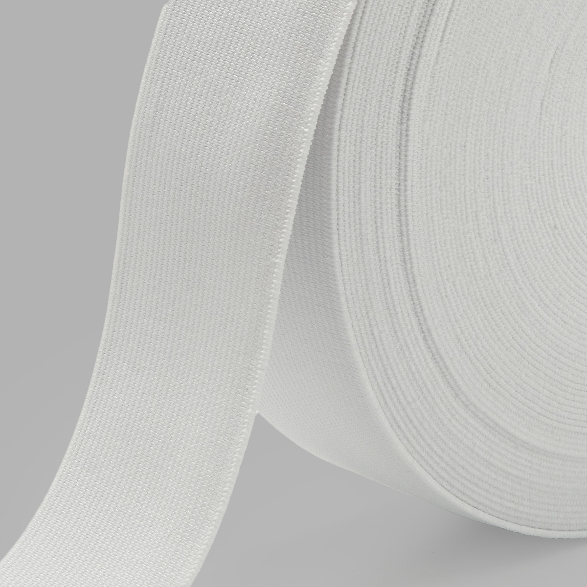 Лента Айрис тканая эластичная отделочная для шитья одежды 40 мм 20 м белая - фото 4