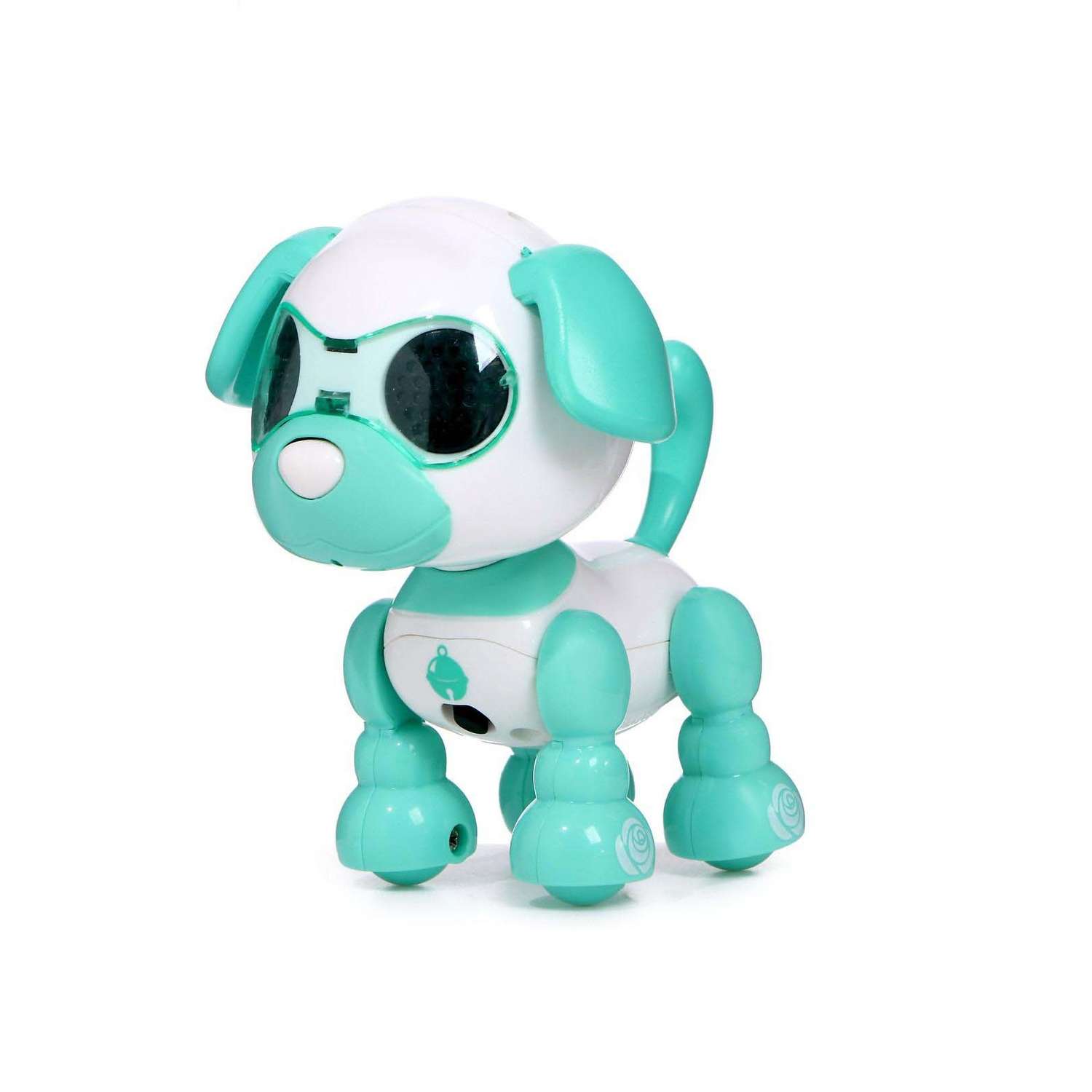 Робот-собака Zabiaka «Умный дружок». интерактивный. звук. свет. цвет бирюзовый - фото 2