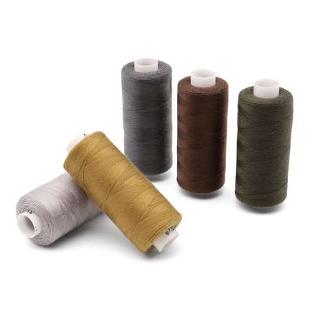 Набор ниток Bestex для шитья трикотажа ткани легкой и средней плотности 40/2 Армейский 365 м 400 ярд 10 шт