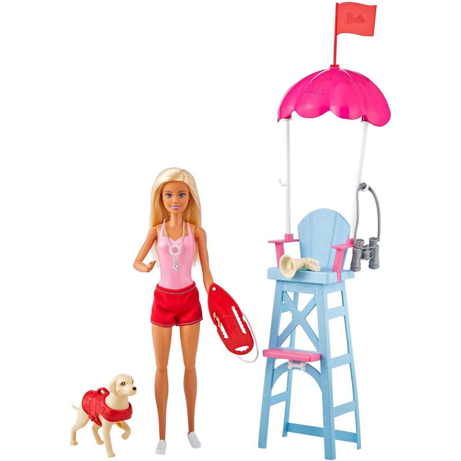 Набор игровой Barbie Пляжный спасатель кукла+питомец+аксессуары GTX69 GTX69 - фото 8
