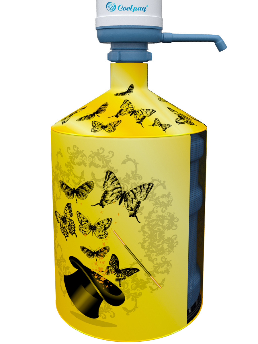 Чехол на бутыль 19л Coolpaq Butterfly Gold - фото 4