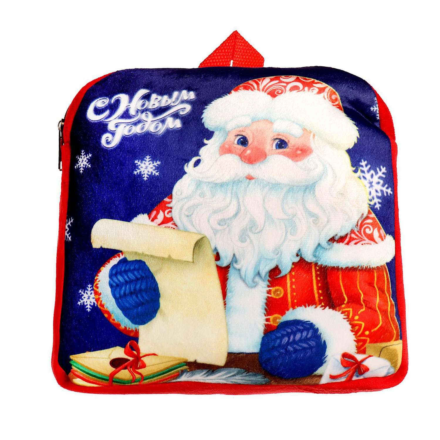 Рюкзак Milo Toys детский «С Новым годом» Дед Мороз 28х25 см - фото 8