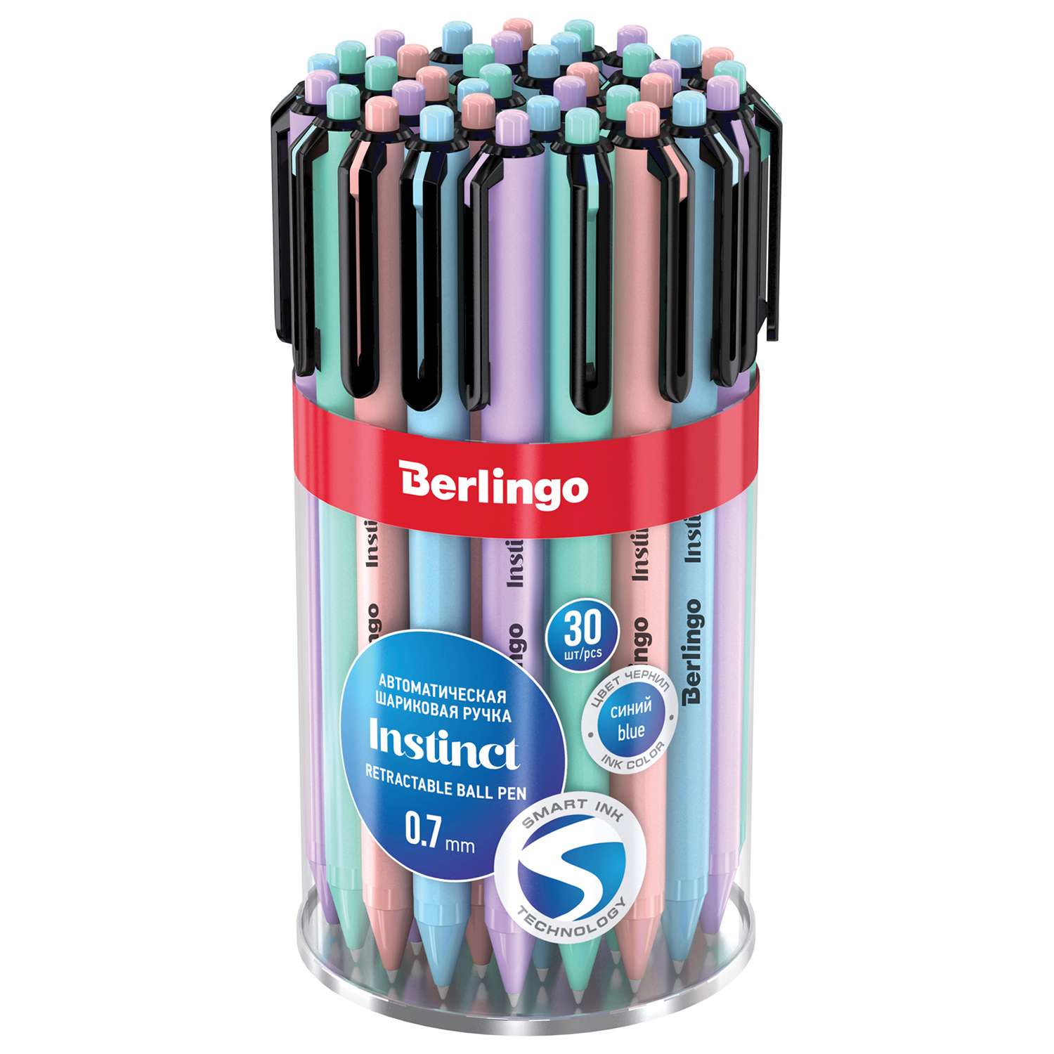 Ручка шариковая автоматическая Berlingo Instinct Синяя CBm_07742 - фото 2