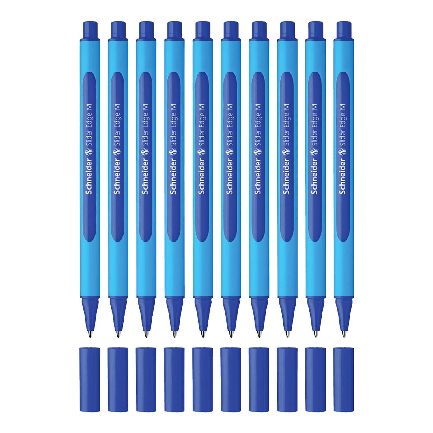 Ручка шариковая SCHNEIDER Schneider Slider Edge M синяя 1.0 мм трехгранная 10 шт - фото 4