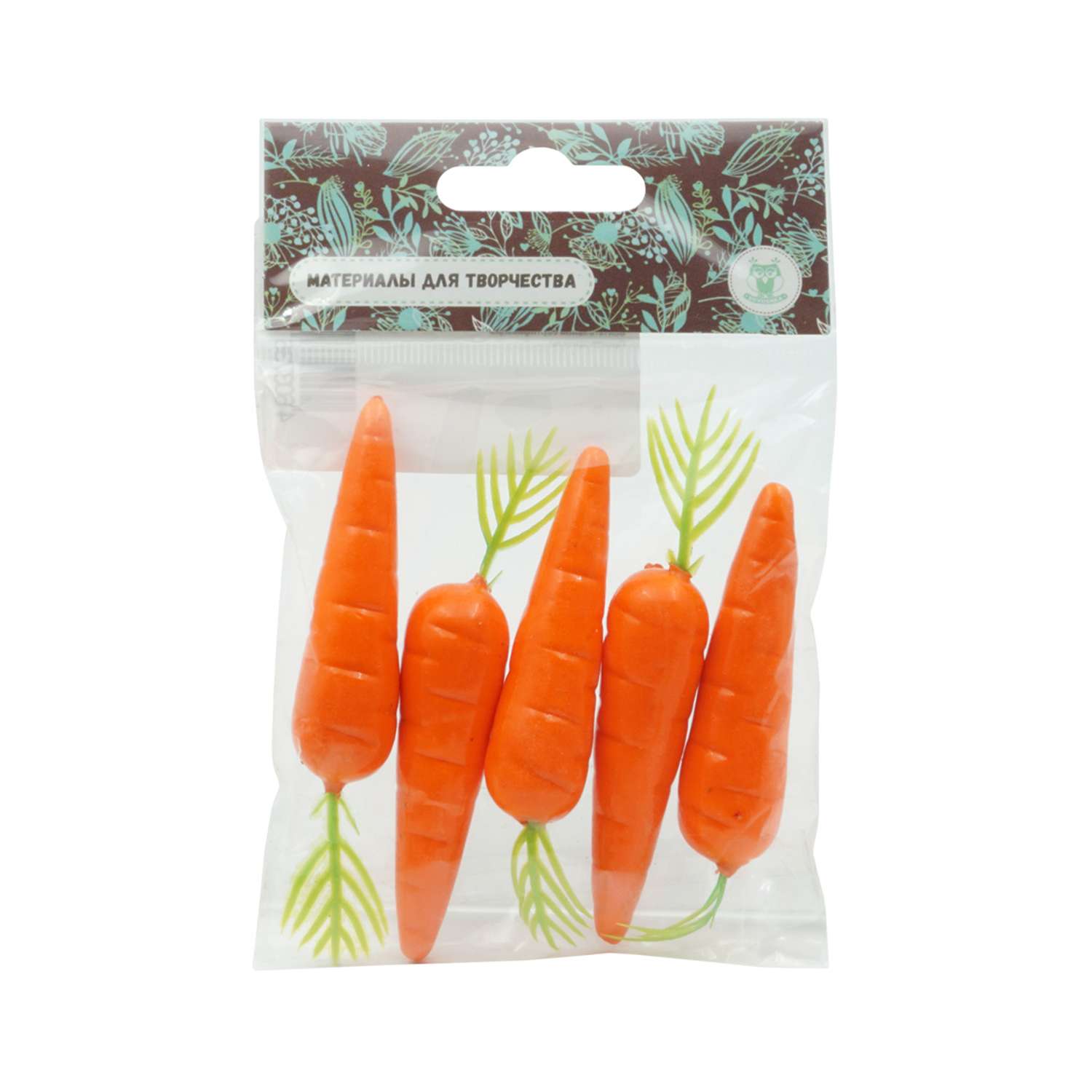 Миниатюра декоративная Совушка Морковка 1.5 см 6 - 8 см 5 шт - фото 3