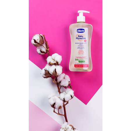 Пена для ванн Chicco Sensitive Skin мицеллярная 2 в 1 500 мл средство для мытья волос и тела с маслом хлопка