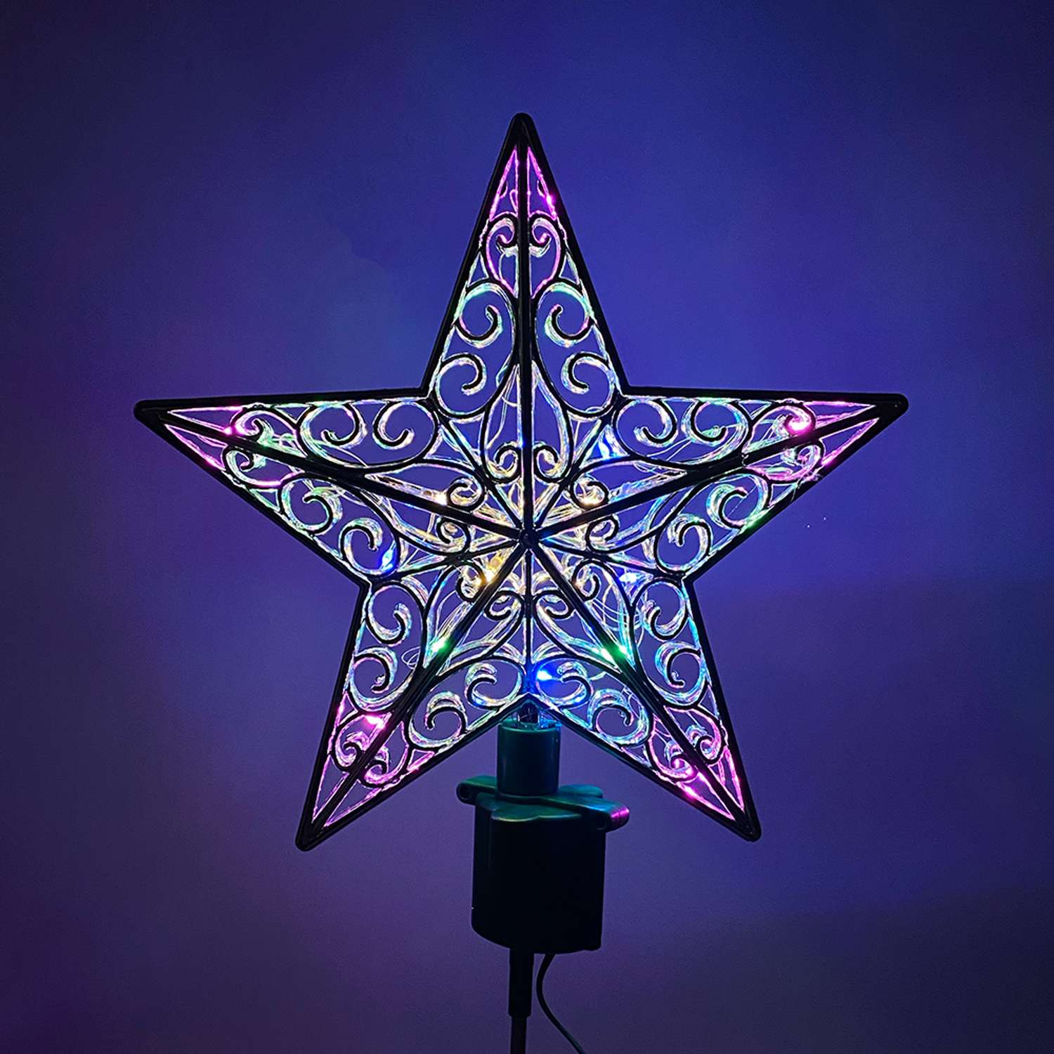Светодиодная система B52 Top star silver макушка на елку новогодняя разноцветная глянцевая - фото 2