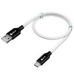 Кабель USB GCR 1.2m MicroUSB в белой нейлоновой оплетке GCR-53629