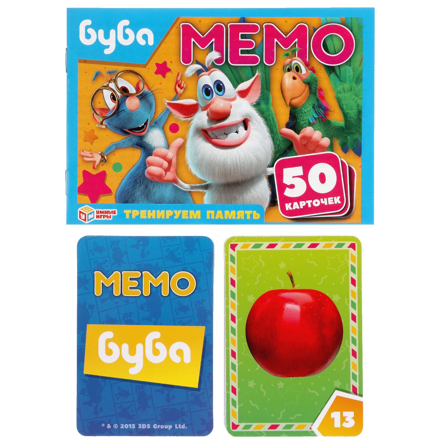 Карточная игра Мемо Умные Игры Буба 50 карточек Тренируем память - фото 3