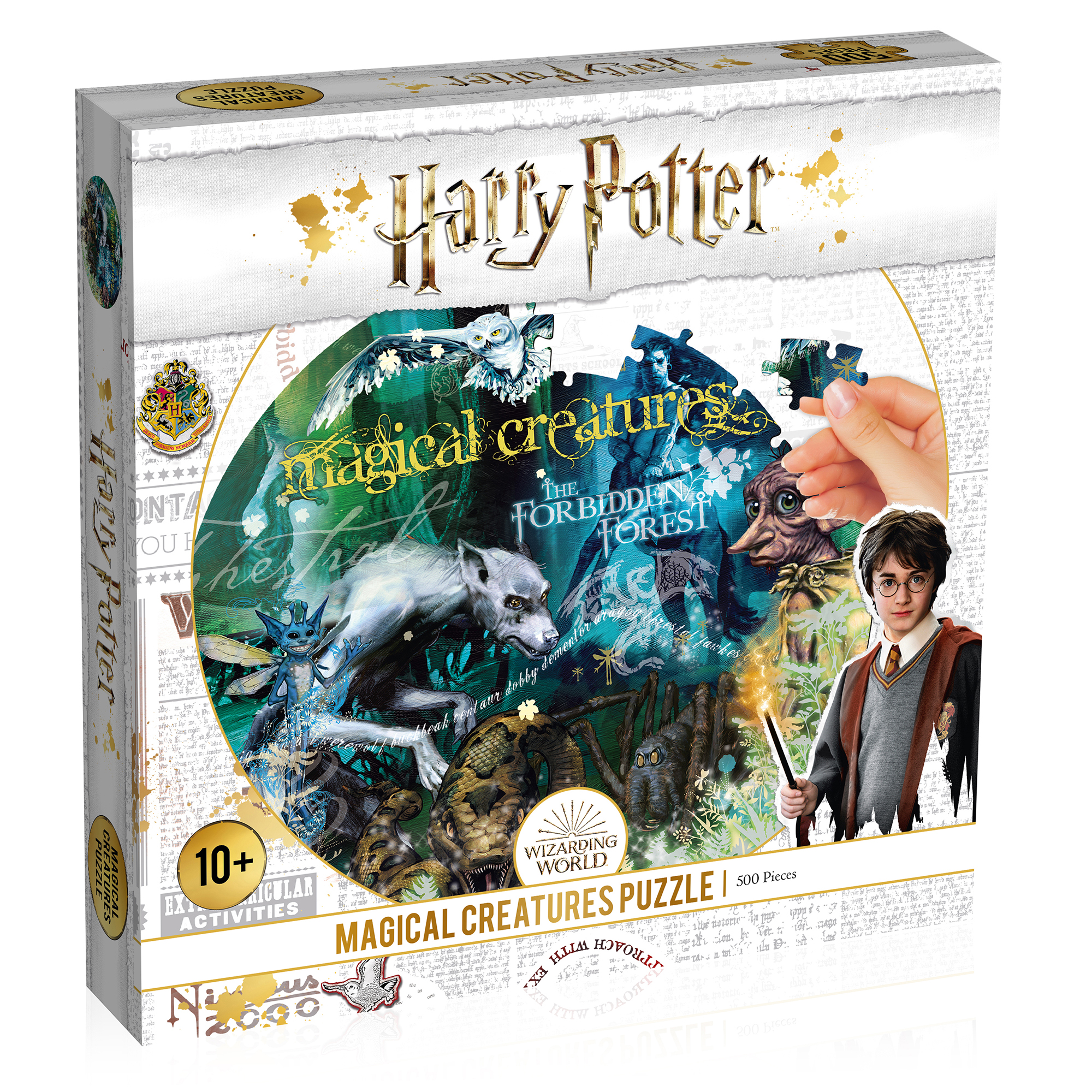 Пазл 500 деталей Winning Moves Гарри Поттер Волшебные существа Harry Potter Collectors Round Magical Creatures - фото 1