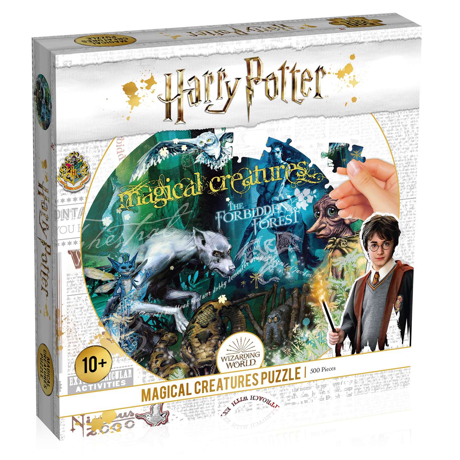 Пазл 500 деталей Winning Moves Гарри Поттер Волшебные существа Harry Potter Collectors Round Magical Creatures - фото 1
