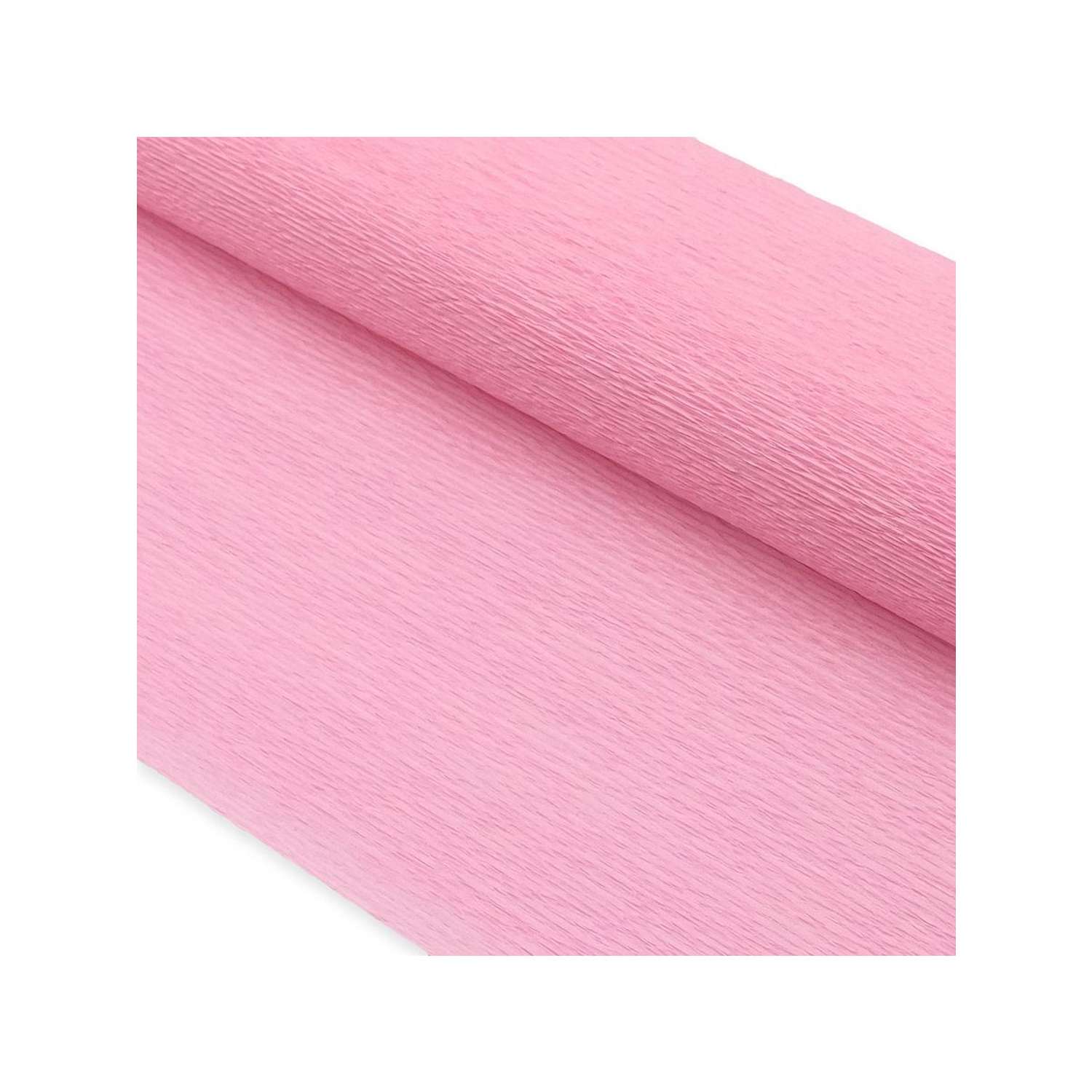 Бумага Айрис гофрированная креповая для творчества 50 см х 2.5 м 140 гр светло-розовая - фото 2