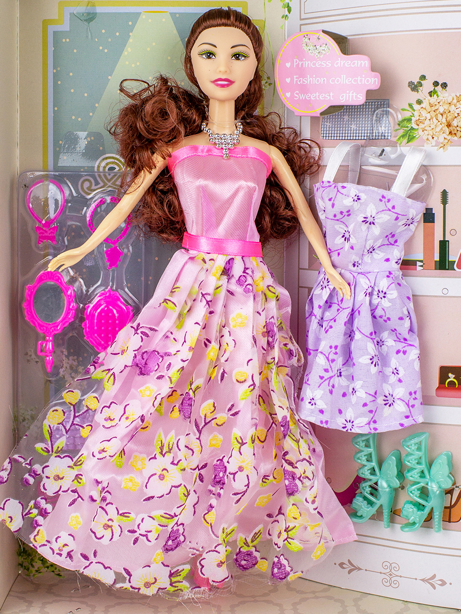 Кукла в платье Story Game WX120-3/коричневый WX120-3/коричневый - фото 2