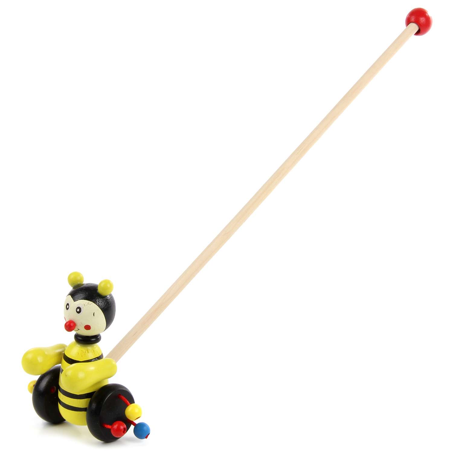 Игрушка-каталка Фабрика Фантазий деревянная на палочке Пчелка - фото 2