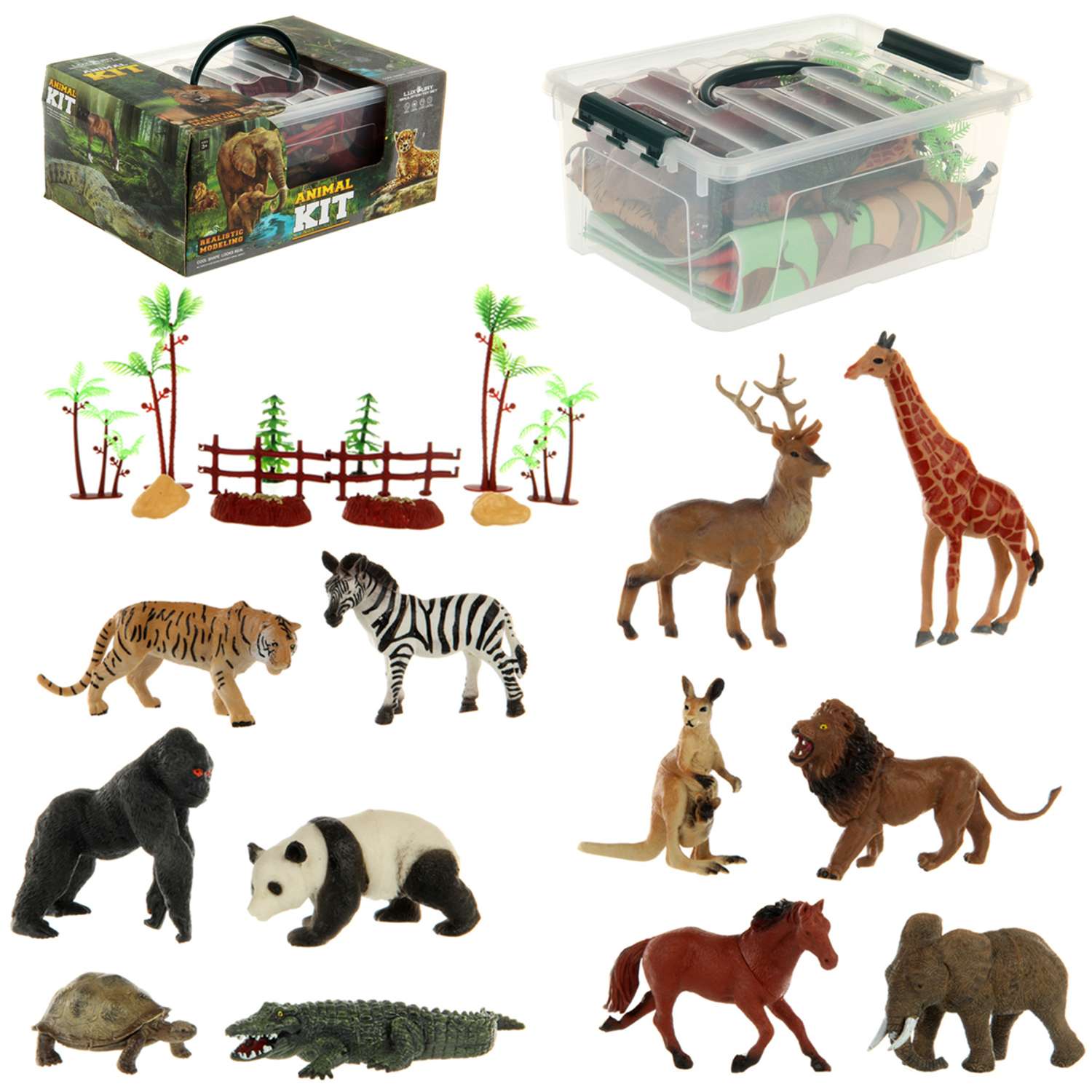 Фигурки животных Veld Co Зоопарк в ящике с ручкой - фото 2