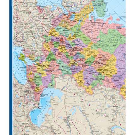 Карта настенная Атлас Принт Россия политическая 1.57x1.07 м
