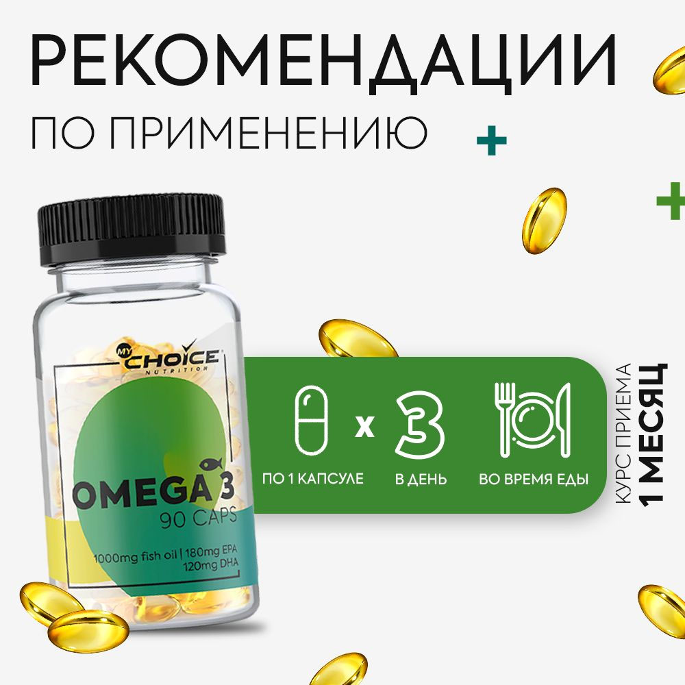 Жирные кислоты MyChoice Nutrition Рыбий жир Omega 3 PRO - фото 4