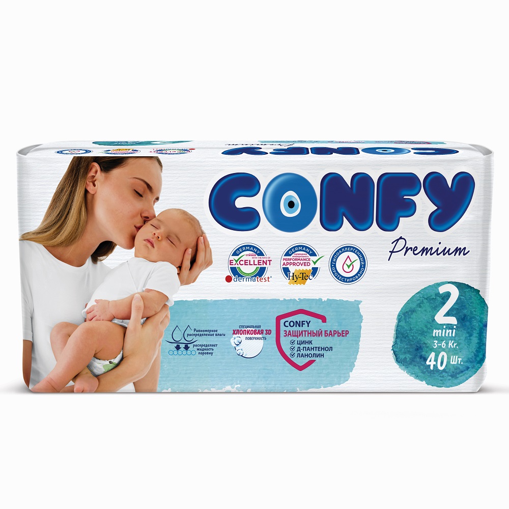 Подгузники CONFY Premium 40 шт. 2 - фото 1