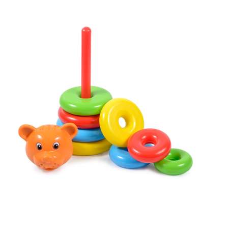 Пирамидка детская Green Plast Животные Медведь обучающая детская игрушка