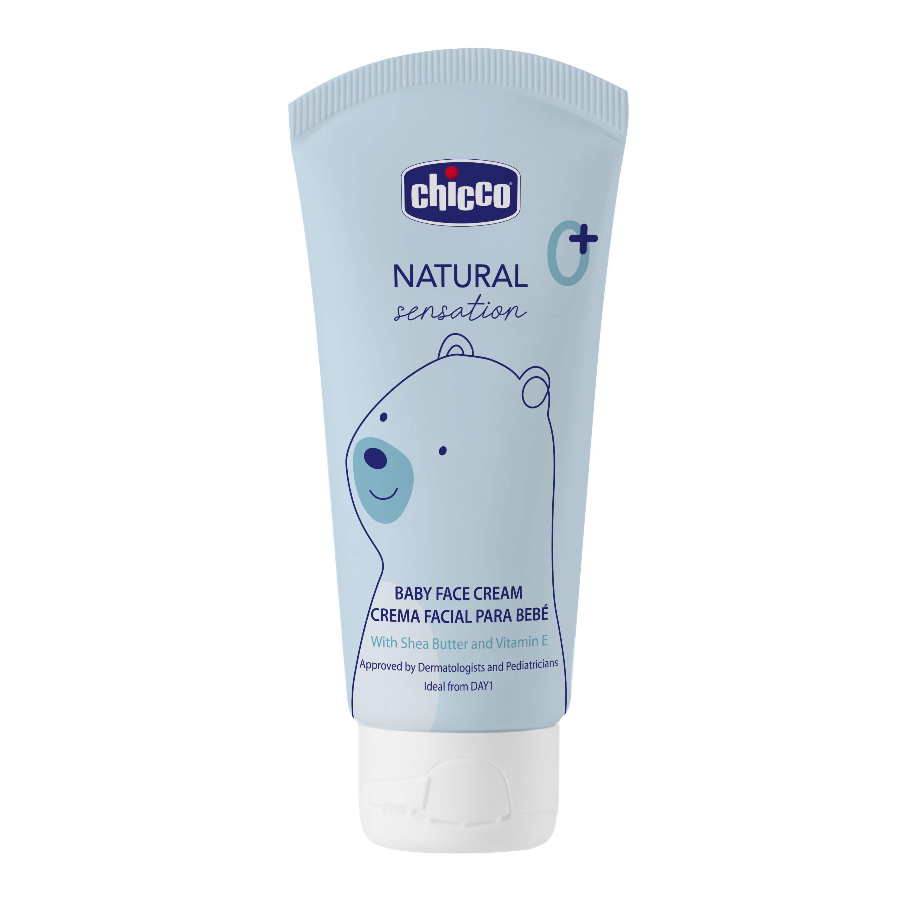 Крем для лица Chicco Natural Sensation 50 мл для сухой и чувствительной кожи с маслом ши и рисовым маслом - фото 1