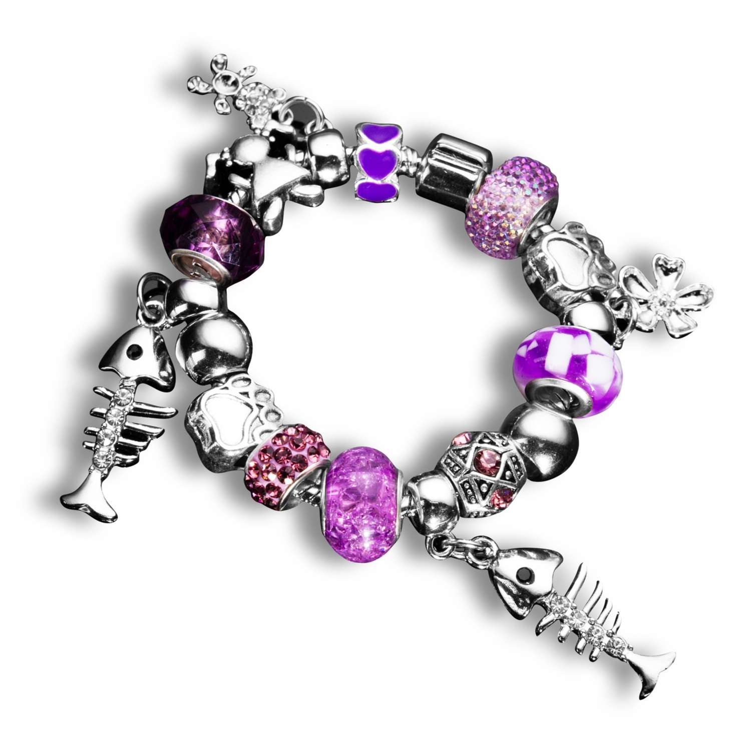 Набор для создания украшений NRAVIZA Детям Набор браслетов фиолетовые - фото 4