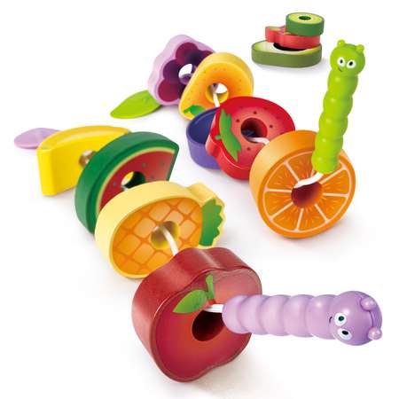 Игрушка Hape шнуровка Шнуровка Веселые гусеницы