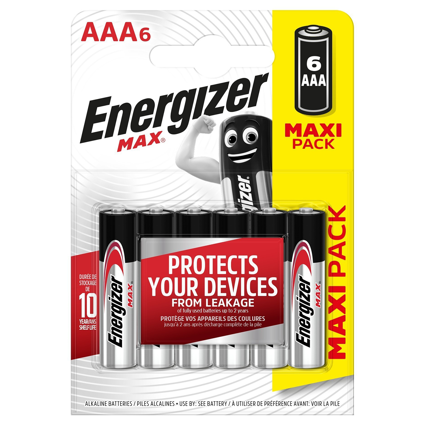 Батарейки ENERGIZER MAX ААА/LR03 6 шт щелочные мизинчиковые - фото 1