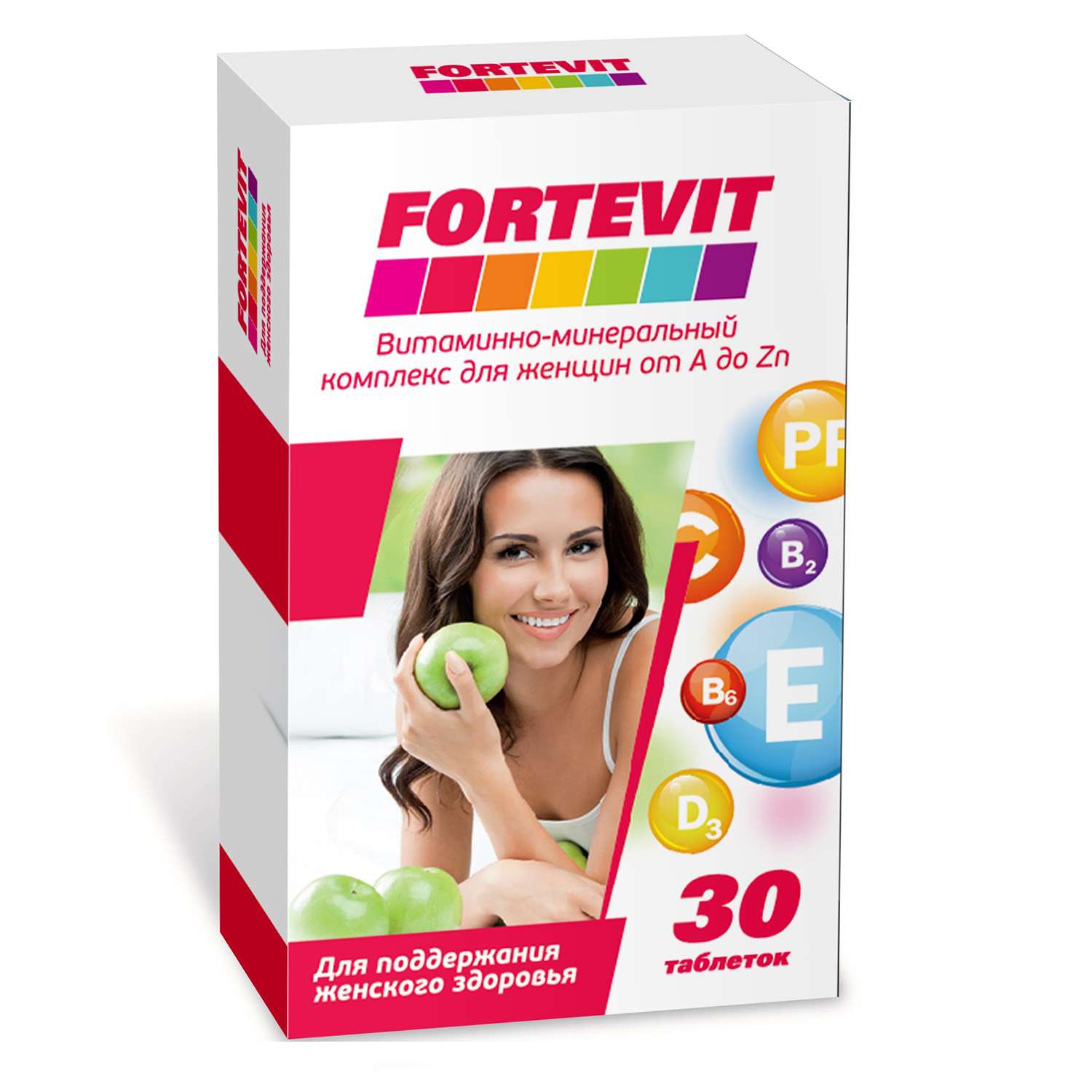 Комплекс витаминно-минеральный Fortevit от А до Цинка для женщин 30таблеток - фото 1
