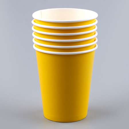Набор бумажной посуды Страна карнавалия 6 тарелок 6 стаканов цвет жёлтый