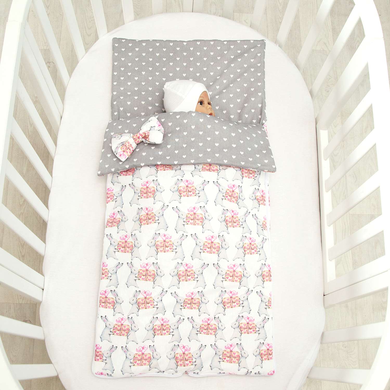 Спальный мешок AmaroBaby детский Magic Sleep Подарочек серый - фото 2