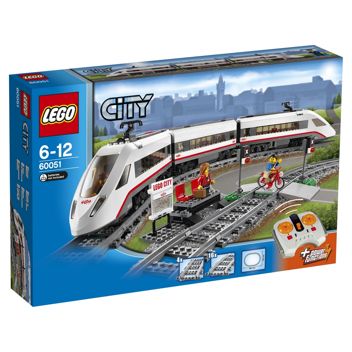 Конструктор LEGO City Trains Скоростной пассажирский поезд (60051) купить  по цене 6999 ? в интернет-магазине Детский мир