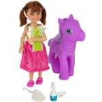 Кукла Defa Lucy Уход за лошадкой 15 см фиолетовый