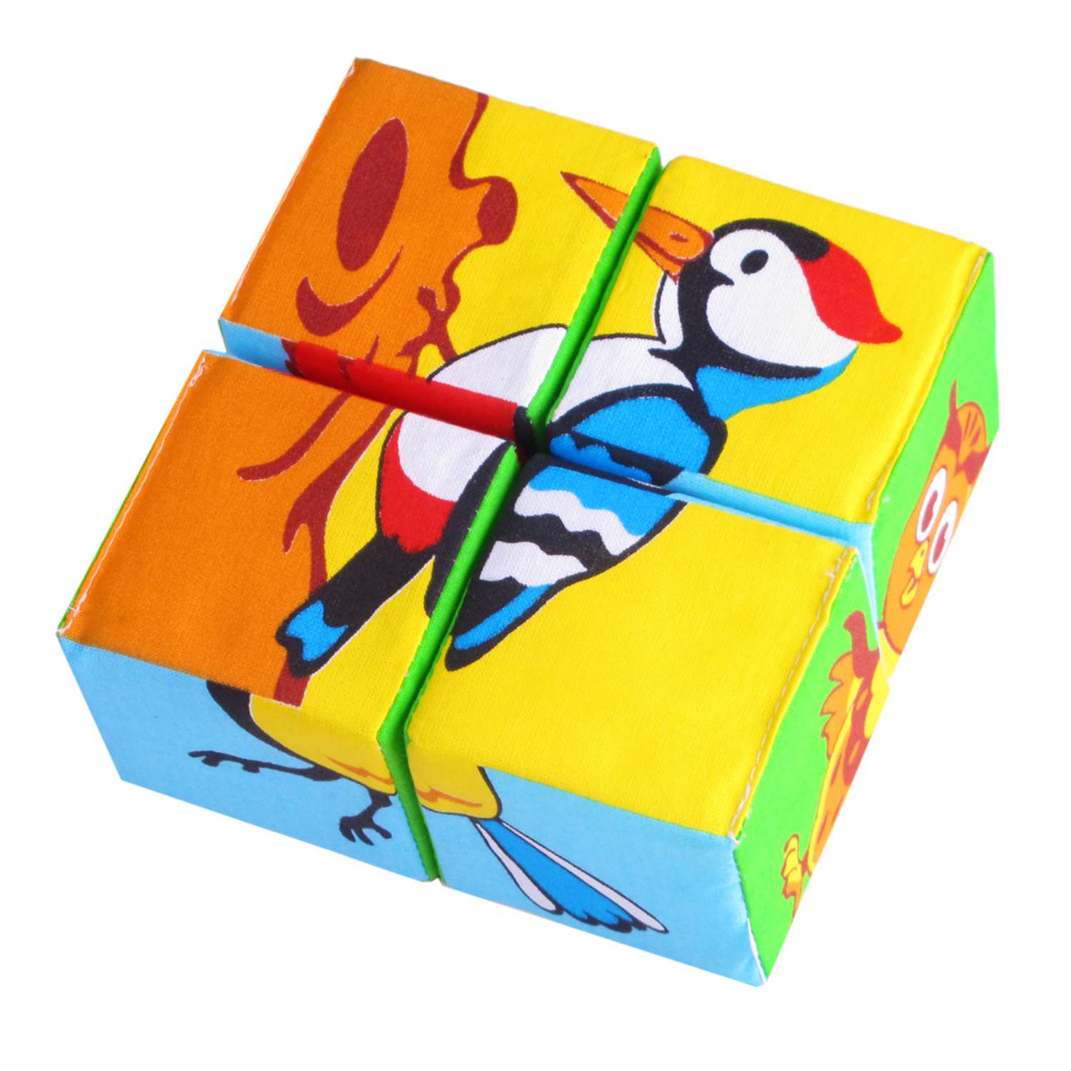 Кубики Мякиши Мягкие детские развивающие для малышей Птицы подарок детям для малышей игры развитие набор - фото 8
