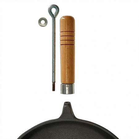 Сковорода Webber BE-4540/24 чугун с деревянной ручкой 24 см