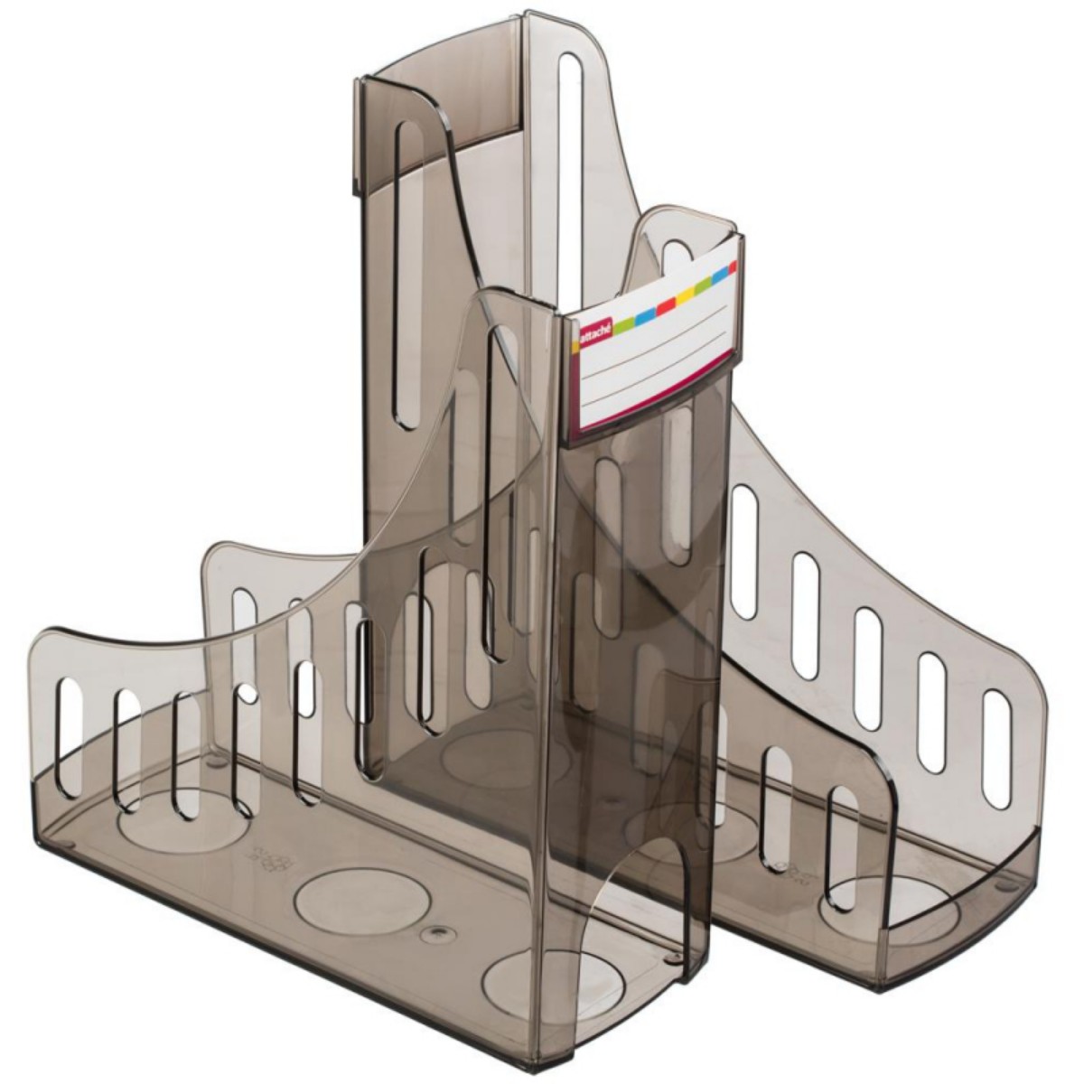 Вертикальный накопитель Attache 100мм тонировано-черный 2 штуки в упаковке - фото 4