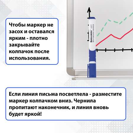 Маркеры Brauberg стираемые для магнитной белой доски 4 цвета