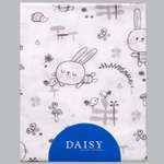 Пеленка Daisy Хлопок 1 шт. 75х120 см Зайчик с щечками роз.
