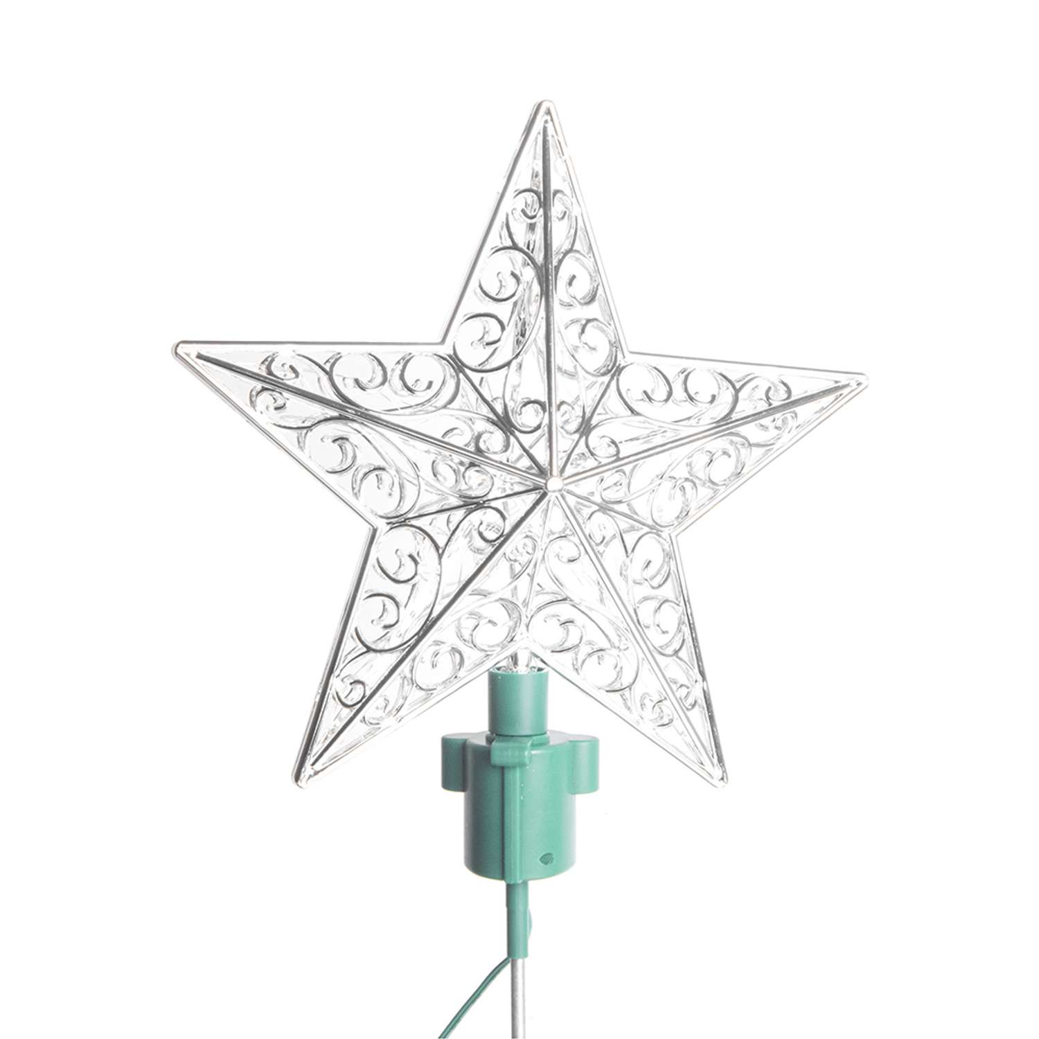 Светодиодная система B52 Top star silver макушка на елку новогодняя разноцветная глянцевая - фото 1