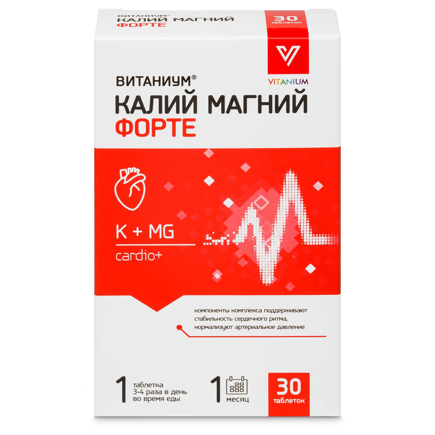 Калий Магний Vitanium Форте 30таблеток - фото 1
