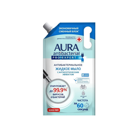 Жидкое мыло AURA антибактериальное Pro expert 1000 мл