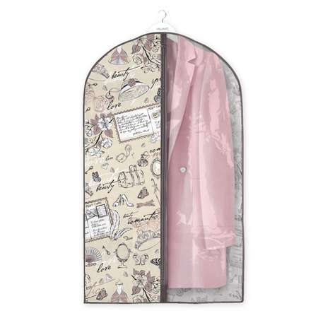 Чехол для одежды VALIANT с прозрачной вставкой малый 60х100 см Romantic