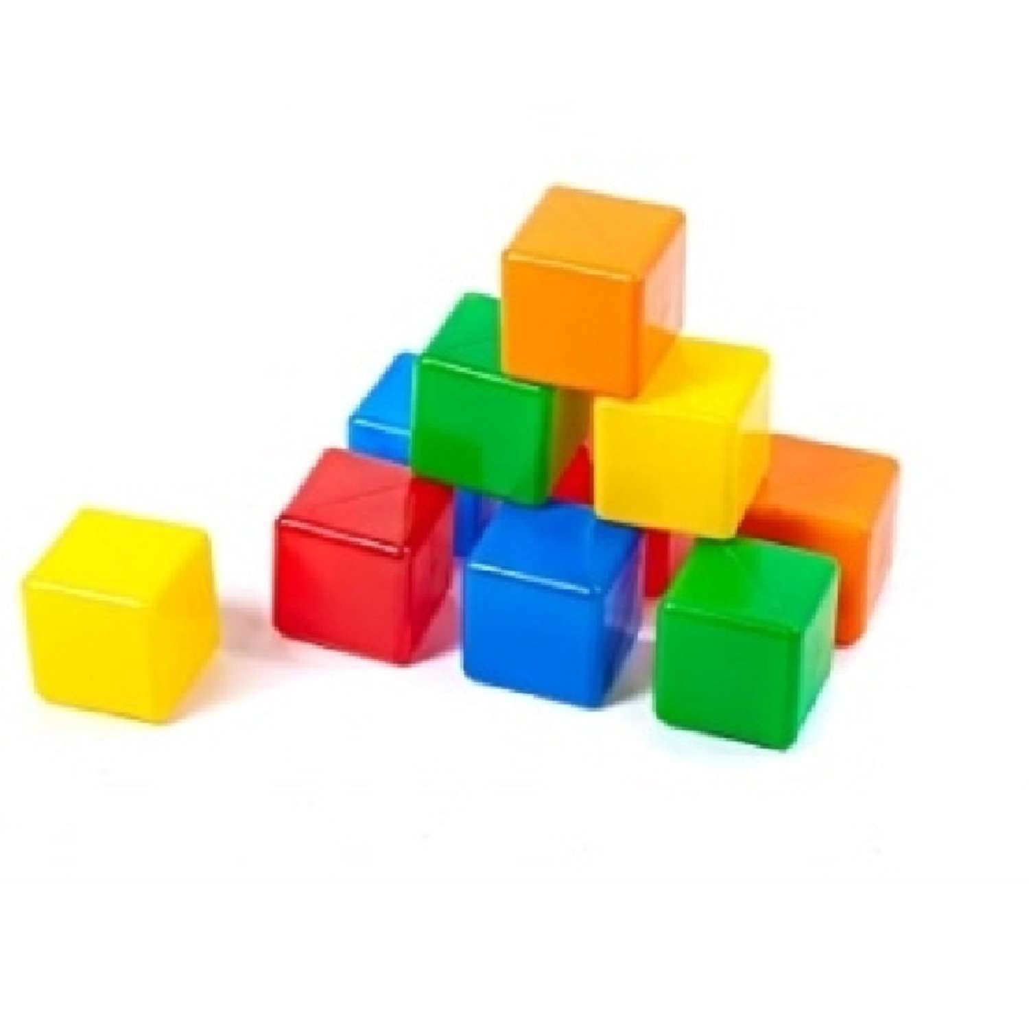 Строительный набор Строим вместе счастливое детст Кубиков 10 шт - фото 2