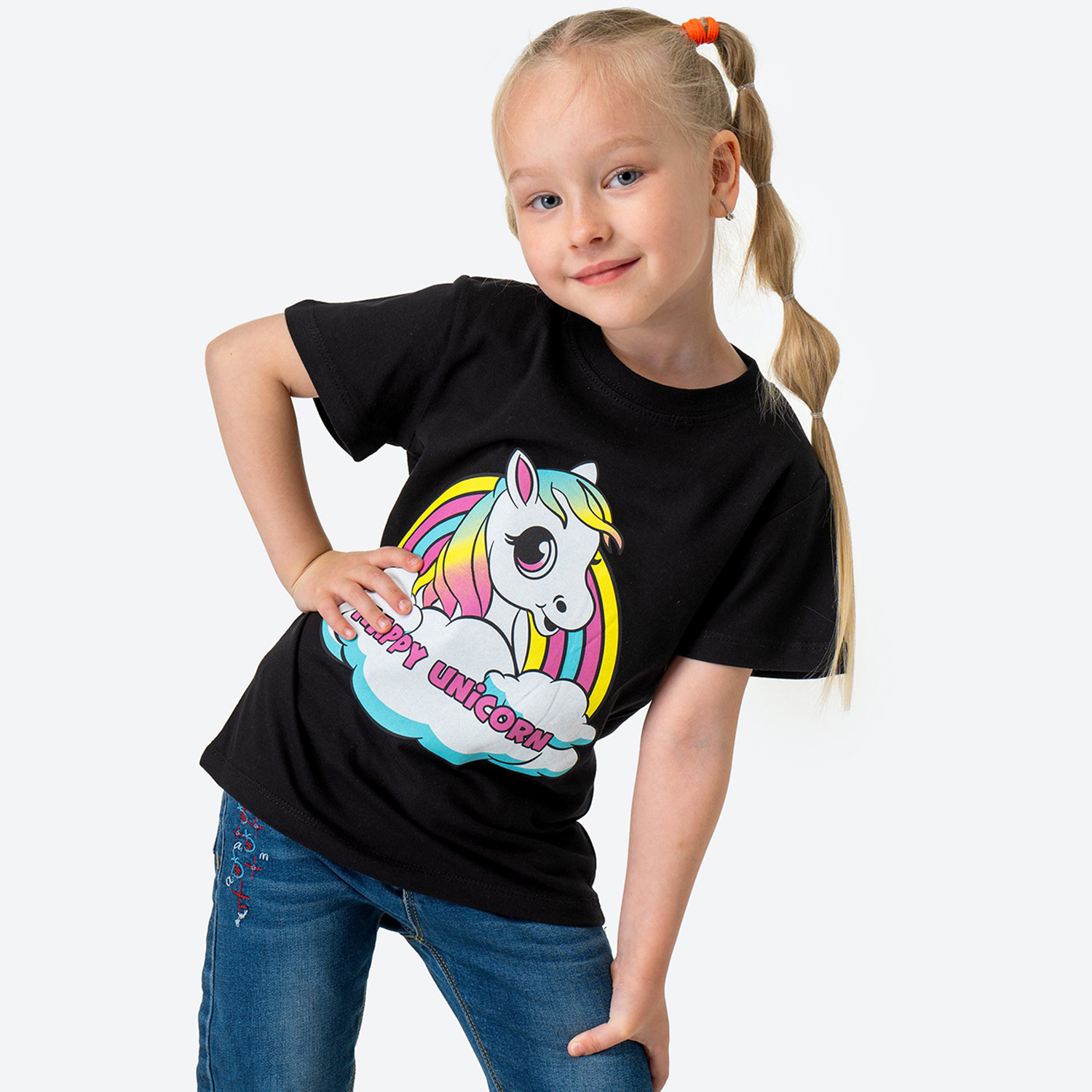 Футболка BONITO KIDS BK0002Dчерный.unicorn - фото 6