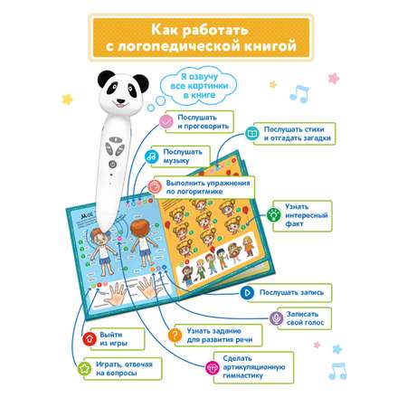 Развивающая книга BertToys Говорю правильно 3-4 года. Часть 1 для логопедических игрушек